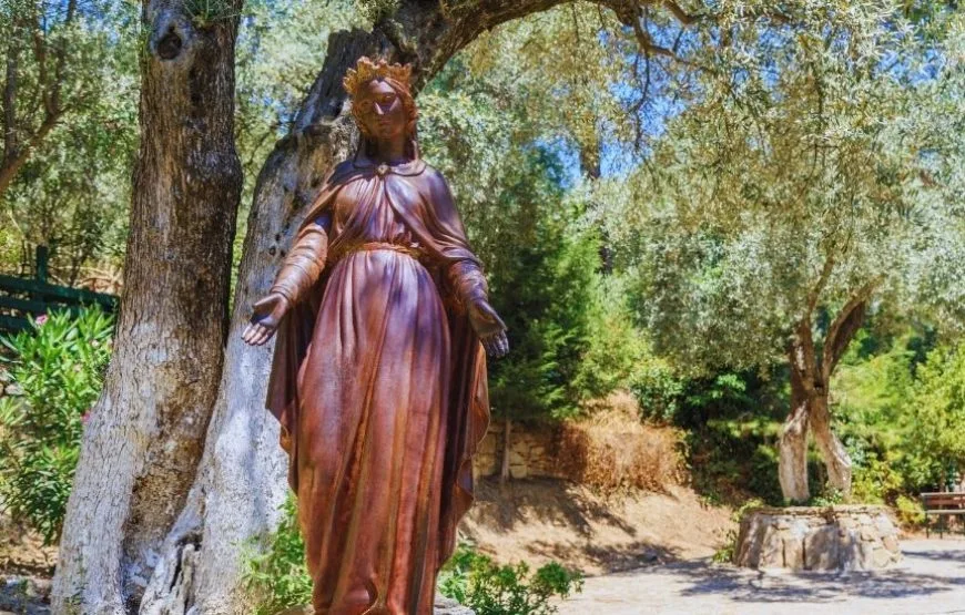 The House of the Virgin Mary near Ephesus, Turkey, a sacred pilgrimage site believed to be her final residence.